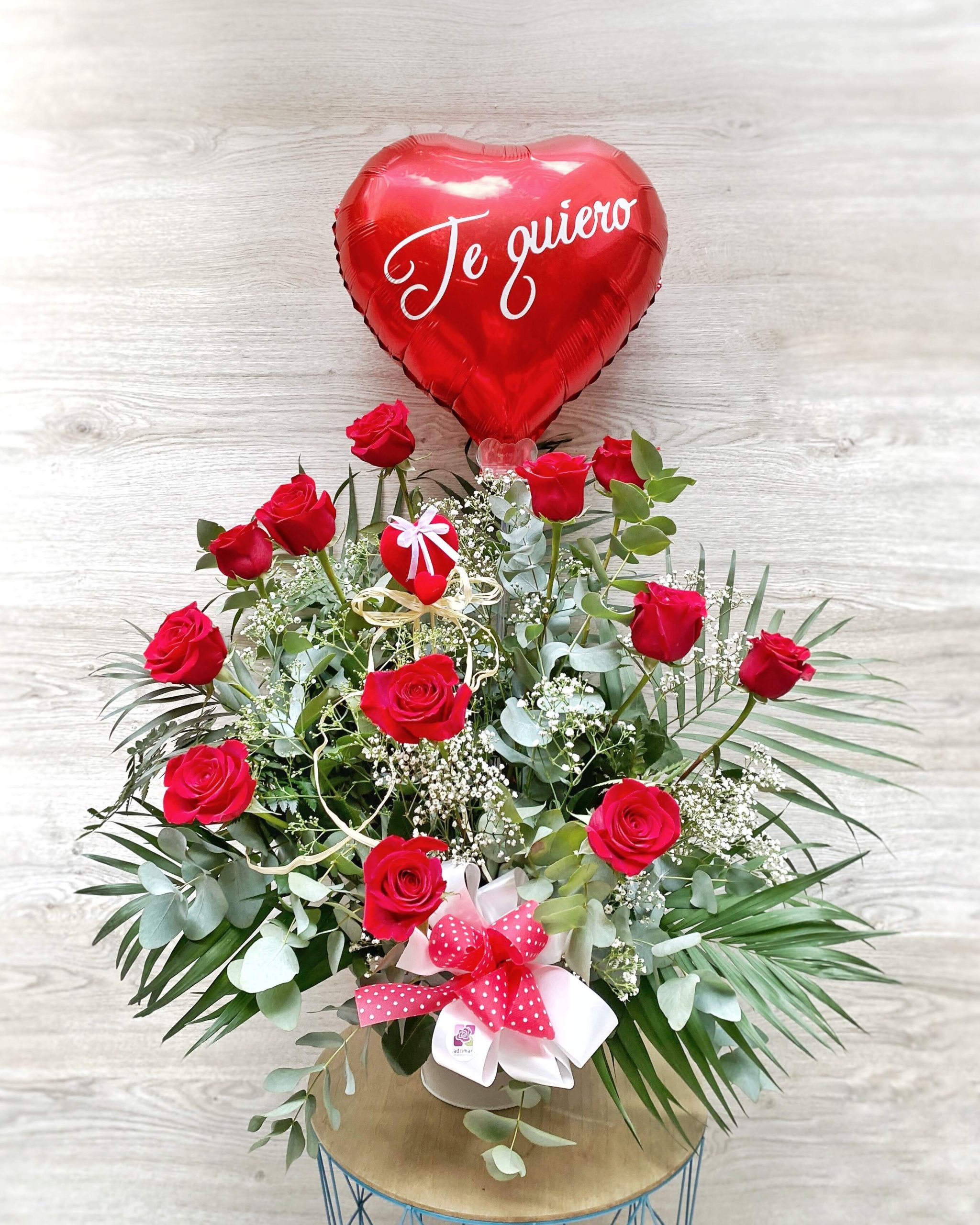 ROSAS EN CUBO DE ZINC BLANCO - Imagen 3