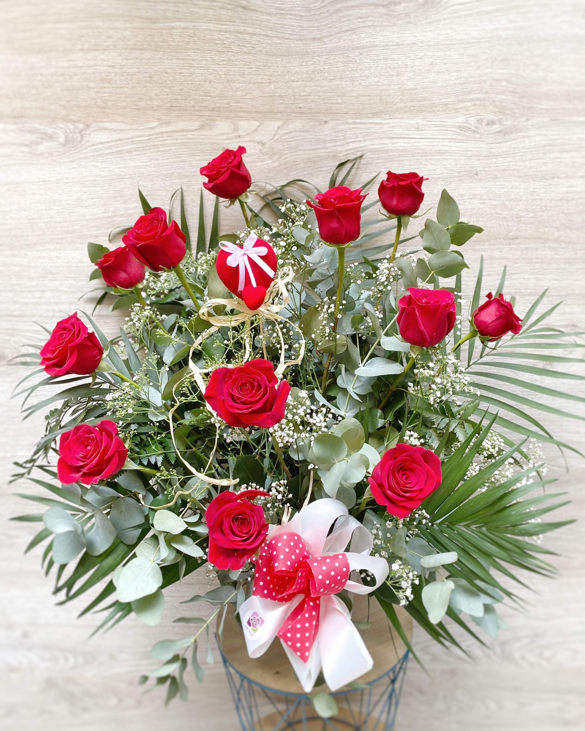 ROSAS EN CUBO DE ZINC BLANCO - Imagen 4